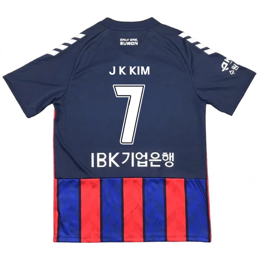 Kids Football Ki-Jun Kim #7 Blue Red Home Jersey 2024/25 T-Shirt