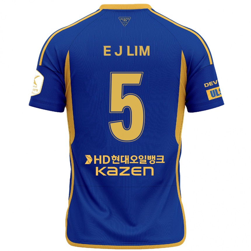 Kids Football Jong-Eun Lim #5 Blue Yellow Home Jersey 2024/25 T-Shirt