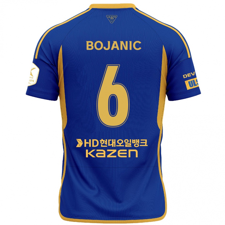 Kids Football Darijan Bojanic #6 Blue Yellow Home Jersey 2024/25 T-Shirt