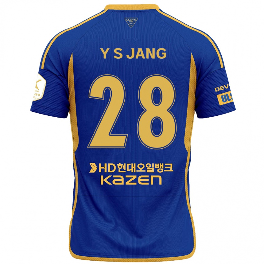 Kids Football See-Young Jang #28 Blue Yellow Home Jersey 2024/25 T-Shirt