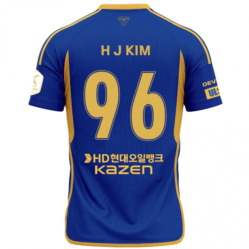 Kids Football Ji-Hyun Kim #96 Blue Yellow Home Jersey 2024/25 T-Shirt