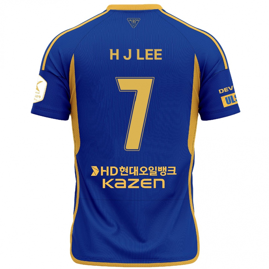 Kids Football Jae-Hun Lee #7 Blue Yellow Home Jersey 2024/25 T-Shirt