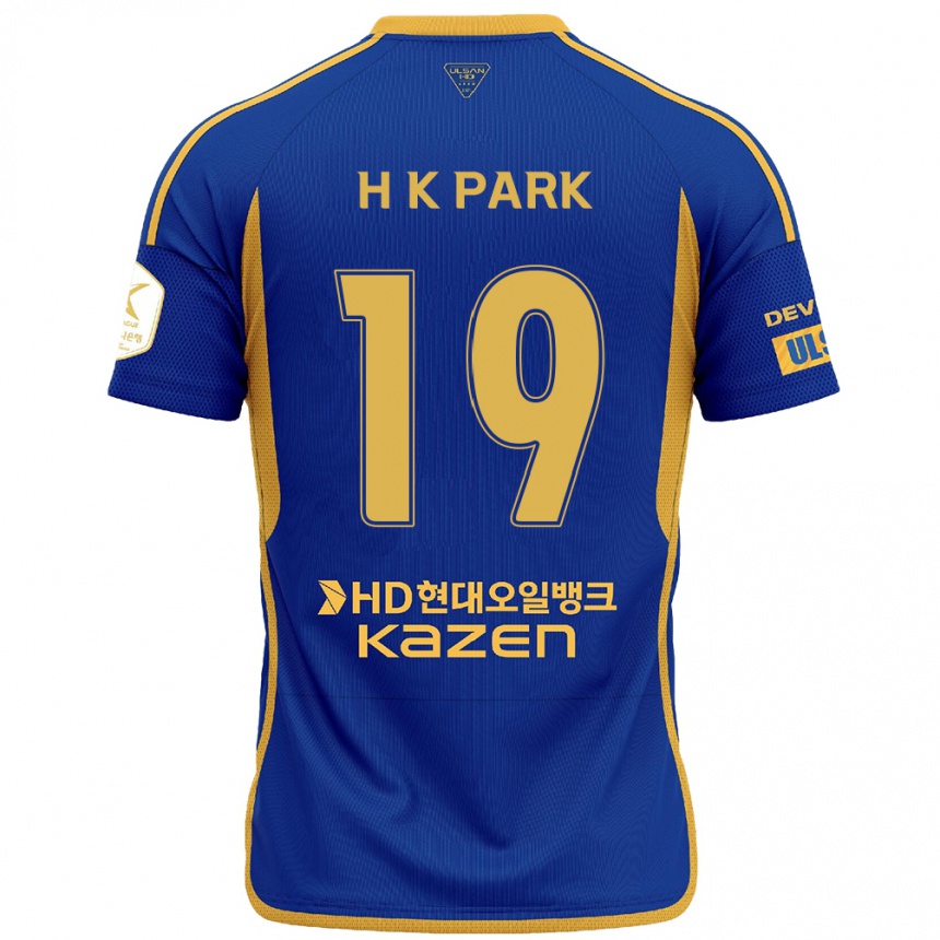 Kids Football Kang-Hyun Park #19 Blue Yellow Home Jersey 2024/25 T-Shirt