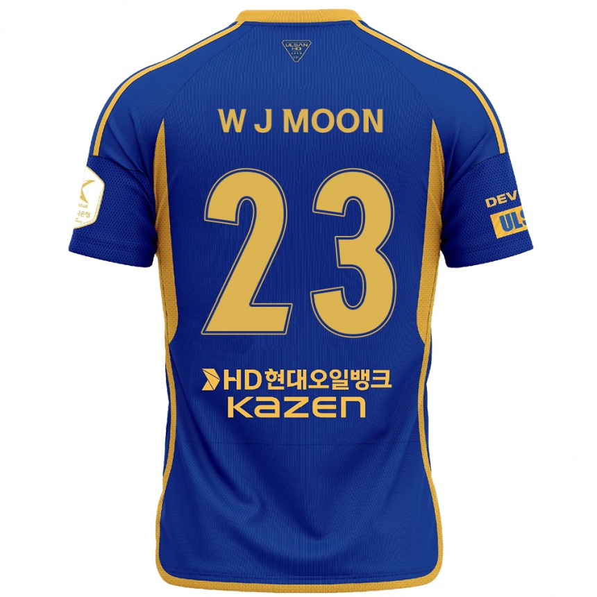 Kids Football Ji-Won Moon #23 Blue Yellow Home Jersey 2024/25 T-Shirt