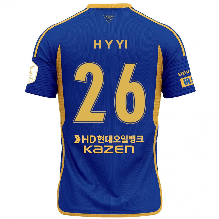 Kids Football Yong-Hyeon Yi #26 Blue Yellow Home Jersey 2024/25 T-Shirt