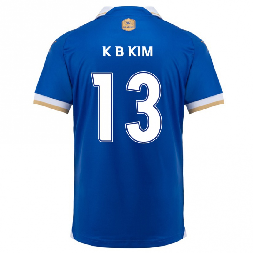 Kids Football Bo-Kyung Kim #13 Blue White Home Jersey 2024/25 T-Shirt