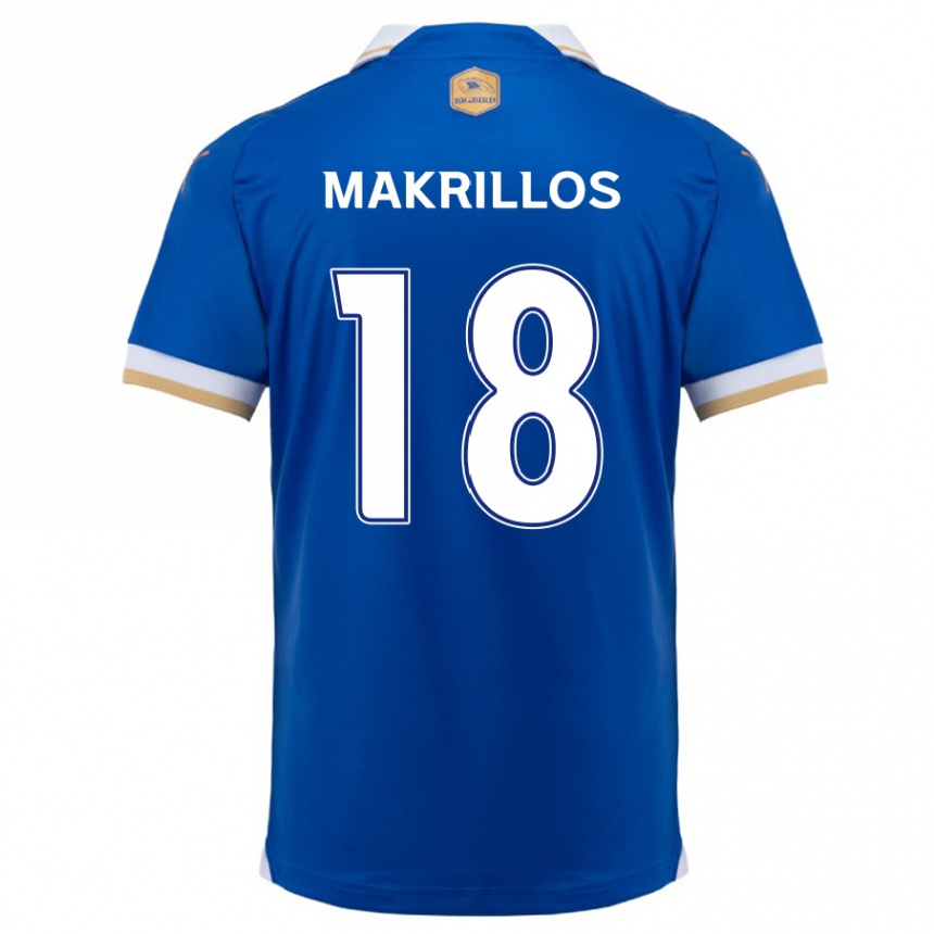 Kids Football Peter Makrillos #18 Blue White Home Jersey 2024/25 T-Shirt