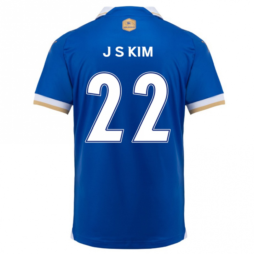 Kids Football Sang-Jun Kim #22 Blue White Home Jersey 2024/25 T-Shirt