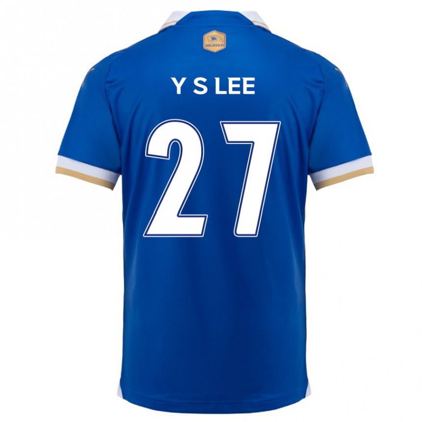 Kids Football Shi-Yeong Lee #27 Blue White Home Jersey 2024/25 T-Shirt