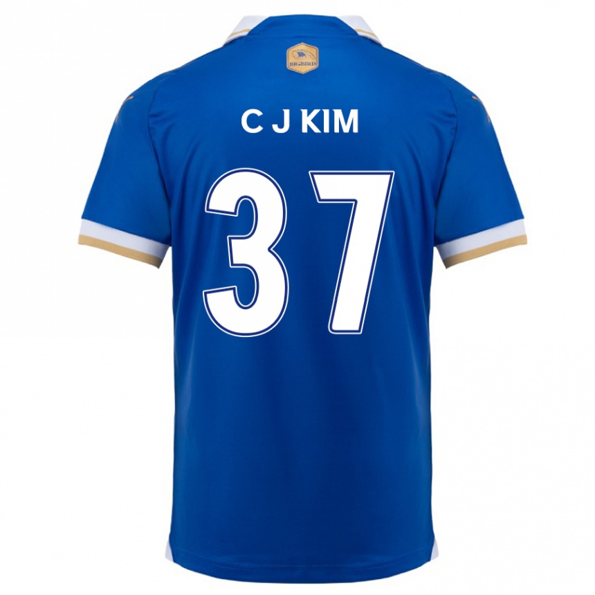 Kids Football Joo-Chan Kim #37 Blue White Home Jersey 2024/25 T-Shirt