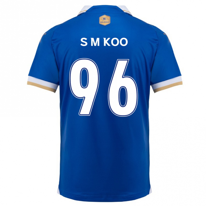 Kids Football Min-Seo Koo #96 Blue White Home Jersey 2024/25 T-Shirt