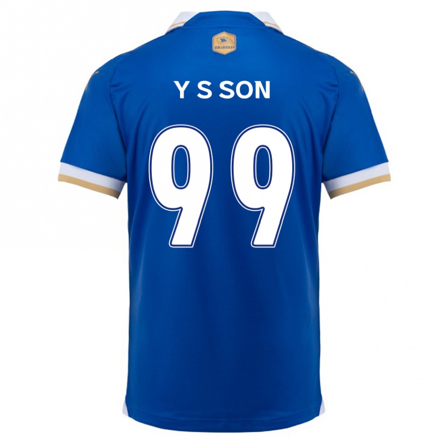 Kids Football Suk-Yong Son #99 Blue White Home Jersey 2024/25 T-Shirt