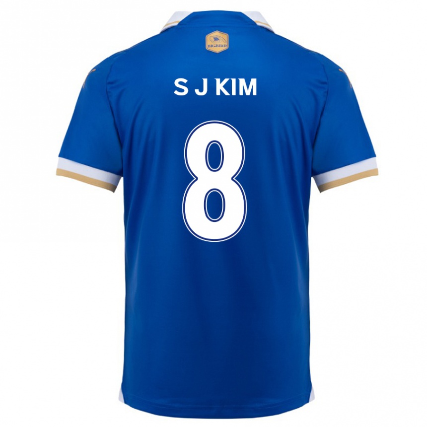 Kids Football Ji-Sung Kim #8 Blue White Home Jersey 2024/25 T-Shirt