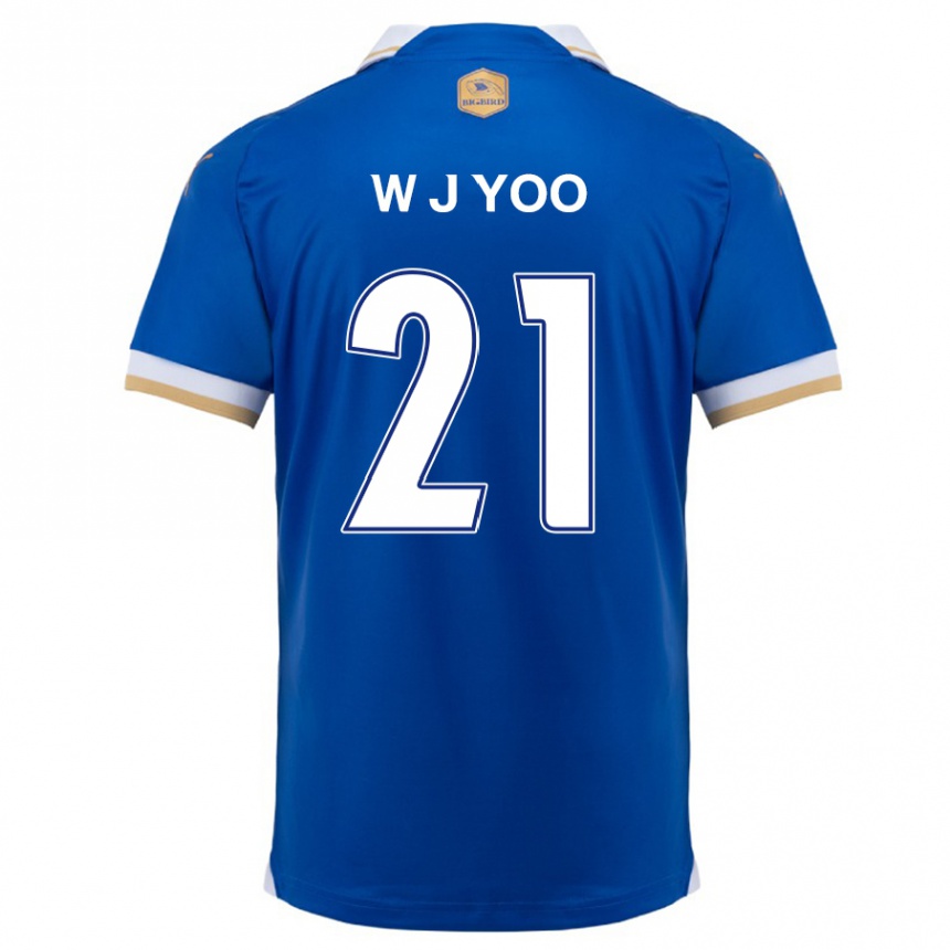 Kids Football Jin-Wook Yoo #21 Blue White Home Jersey 2024/25 T-Shirt