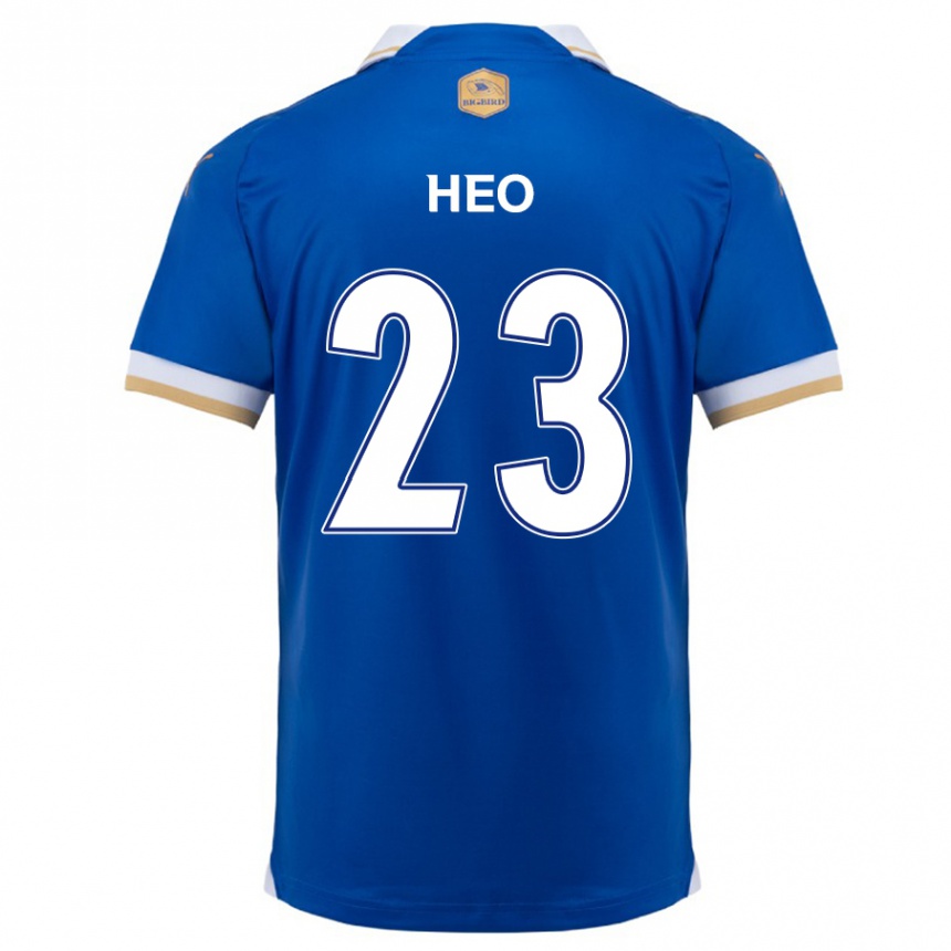 Kids Football Hwan Heo #23 Blue White Home Jersey 2024/25 T-Shirt