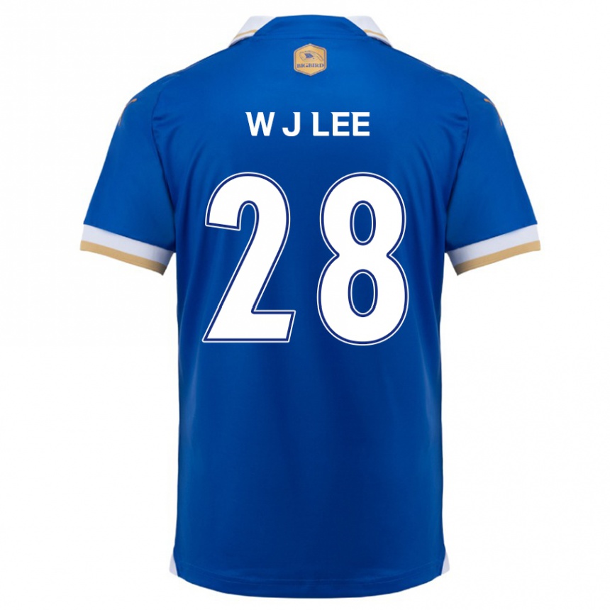 Kids Football Jun-Woo Lee #28 Blue White Home Jersey 2024/25 T-Shirt