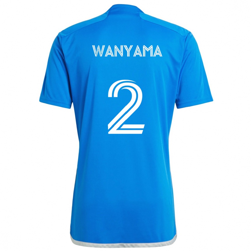 Kids Football Victor Wanyama #2 Blue White Home Jersey 2024/25 T-Shirt