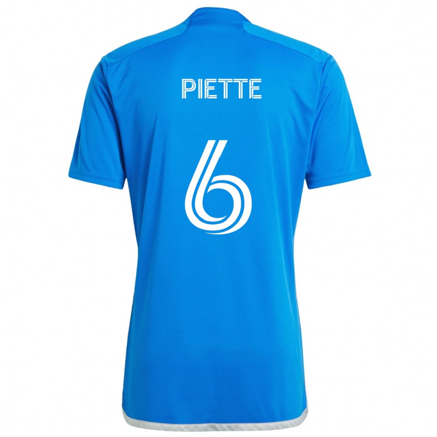 Kids Football Samuel Piette #6 Blue White Home Jersey 2024/25 T-Shirt