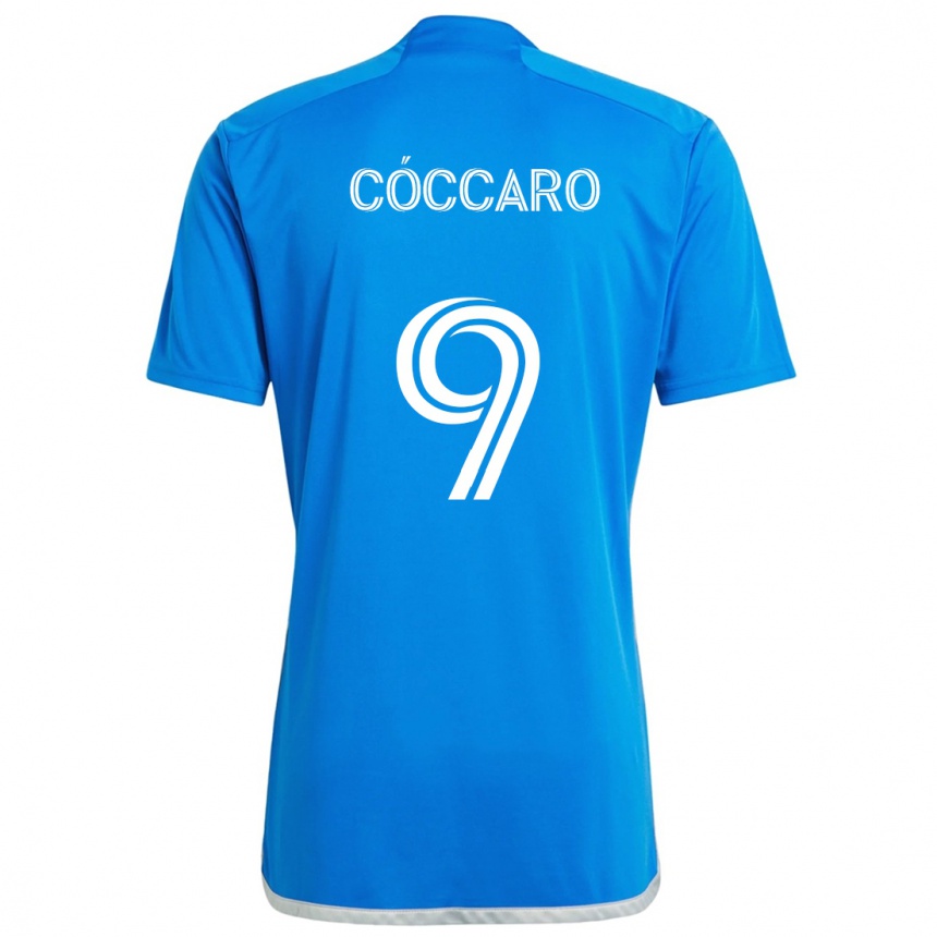 Kids Football Matías Cóccaro #9 Blue White Home Jersey 2024/25 T-Shirt