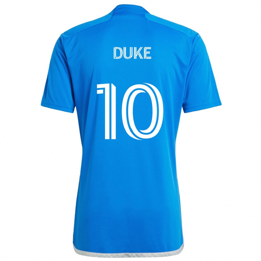 Kids Football Bryce Duke #10 Blue White Home Jersey 2024/25 T-Shirt