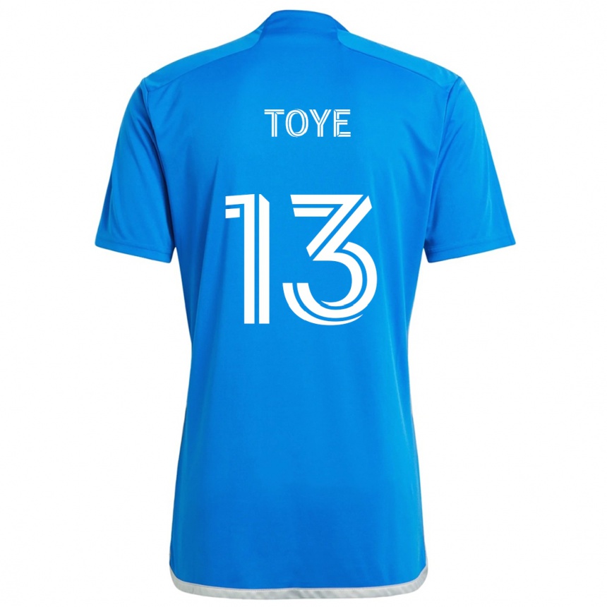 Kids Football Mason Toye #13 Blue White Home Jersey 2024/25 T-Shirt