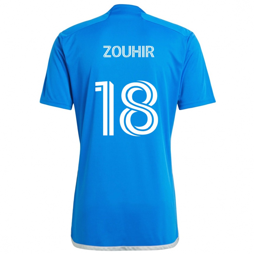 Kids Football Rida Zouhir #18 Blue White Home Jersey 2024/25 T-Shirt