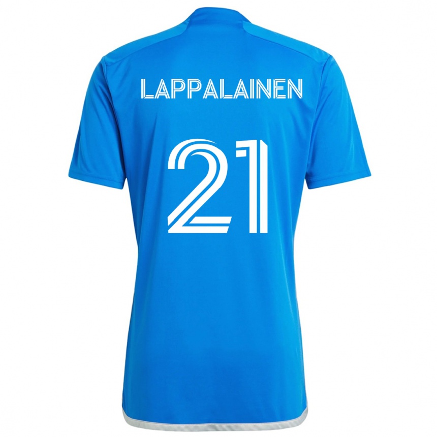 Kids Football Lassi Lappalainen #21 Blue White Home Jersey 2024/25 T-Shirt