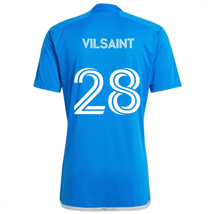 Kids Football Jules-Anthony Vilsaint #28 Blue White Home Jersey 2024/25 T-Shirt