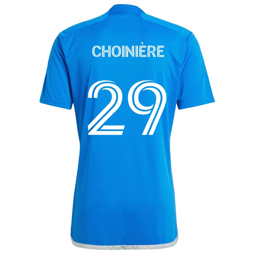 Kids Football Mathieu Choinière #29 Blue White Home Jersey 2024/25 T-Shirt