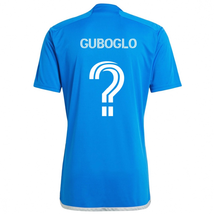 Kids Football Yuri Guboglo #0 Blue White Home Jersey 2024/25 T-Shirt