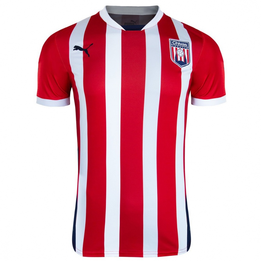 Kids Football Luis Egurrola #0 Red White Home Jersey 2024/25 T-Shirt