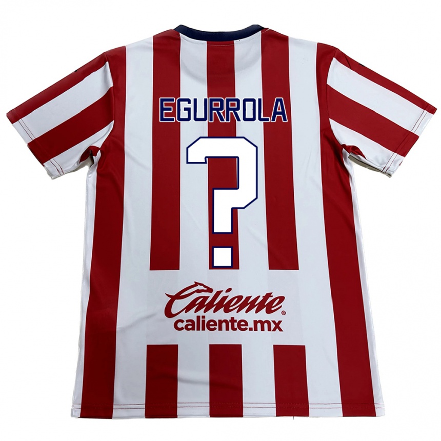 Kids Football Luis Egurrola #0 Red White Home Jersey 2024/25 T-Shirt