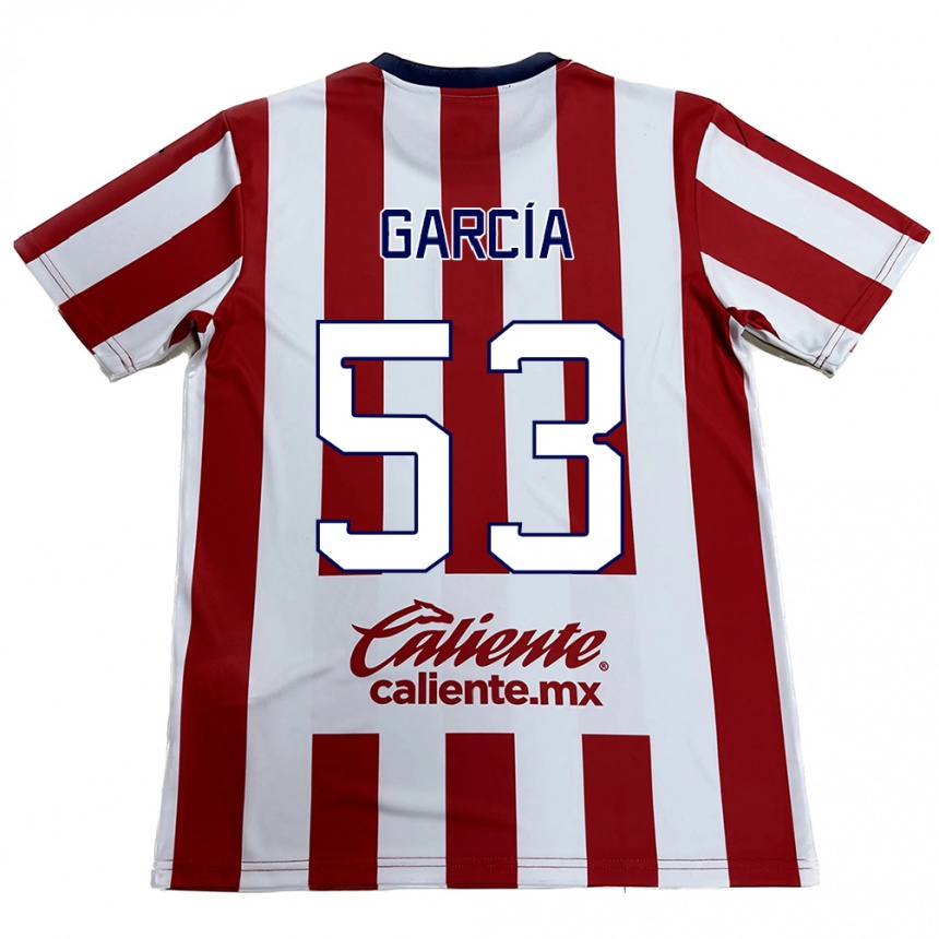 Kids Football Uziel García #53 Red White Home Jersey 2024/25 T-Shirt