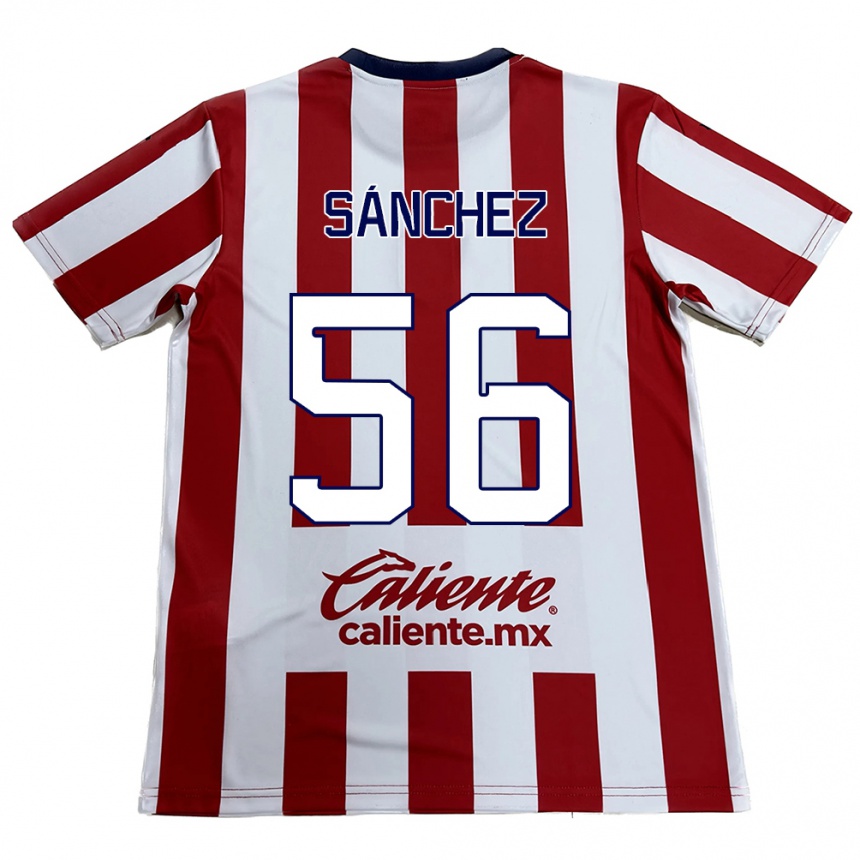 Kids Football Benjamín Sánchez #56 Red White Home Jersey 2024/25 T-Shirt