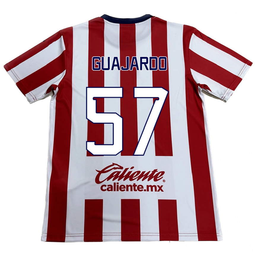 Kids Football Dylan Guajardo #57 Red White Home Jersey 2024/25 T-Shirt