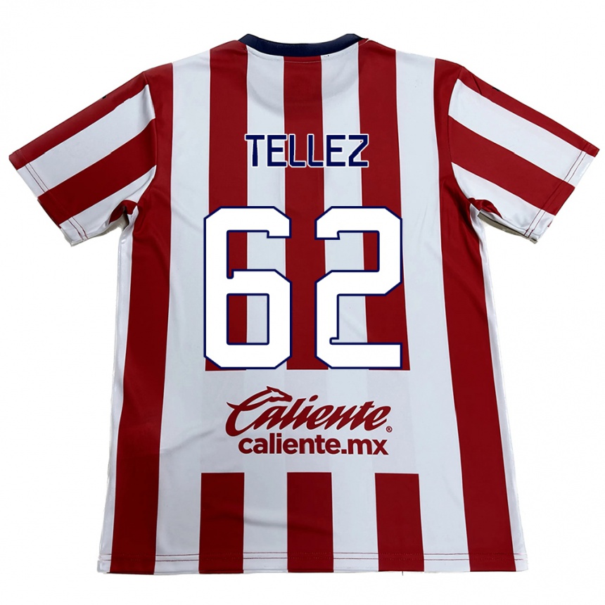 Kids Football Brandon Téllez #62 Red White Home Jersey 2024/25 T-Shirt