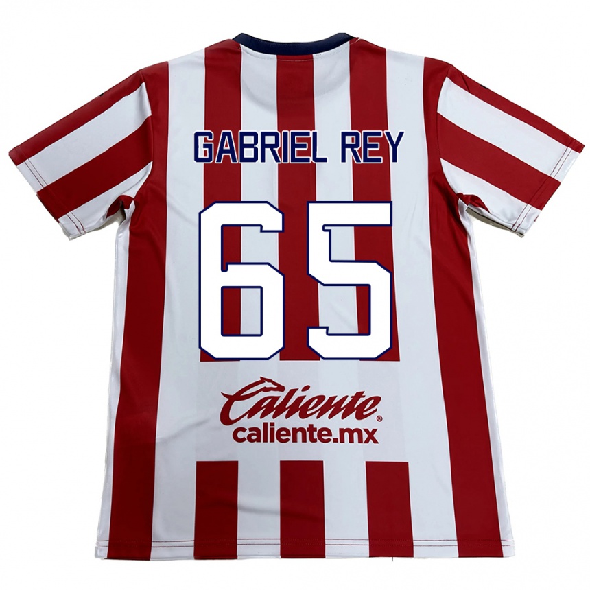 Kids Football Luis Gabriel Rey #65 Red White Home Jersey 2024/25 T-Shirt