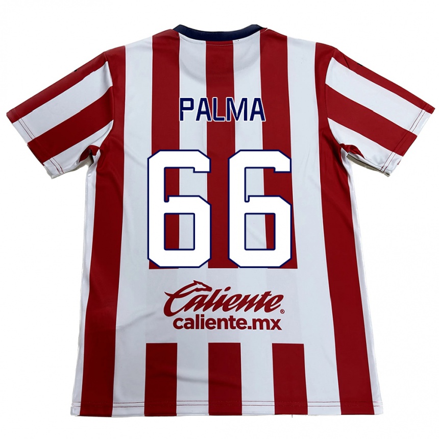 Kids Football Arturo Palma #66 Red White Home Jersey 2024/25 T-Shirt