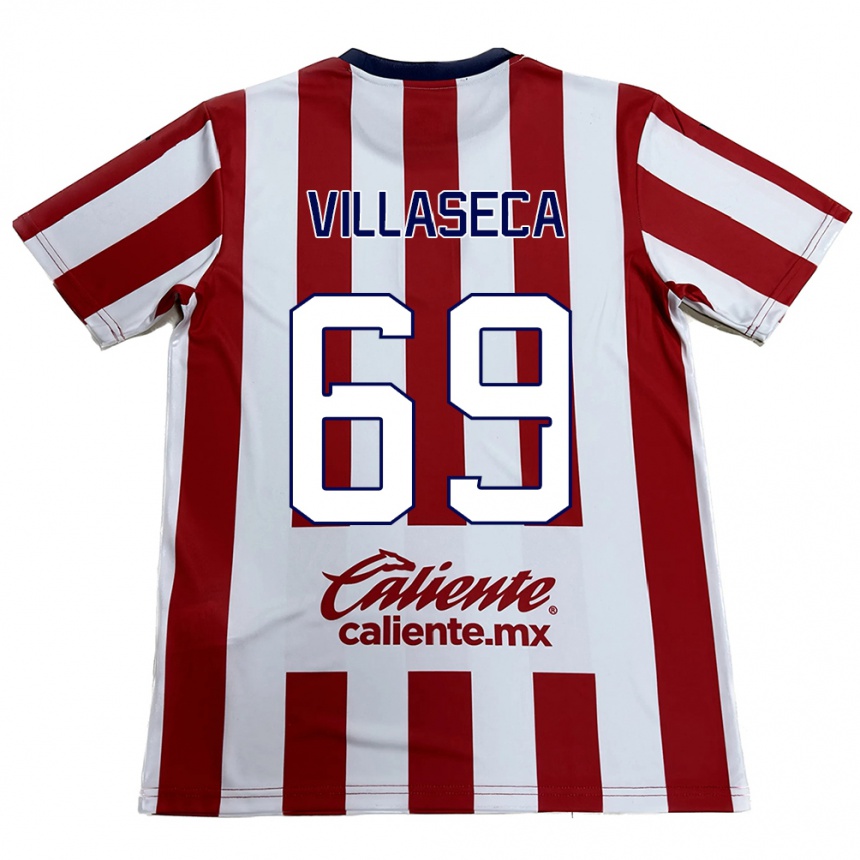 Kids Football Daniel Villaseca #69 Red White Home Jersey 2024/25 T-Shirt