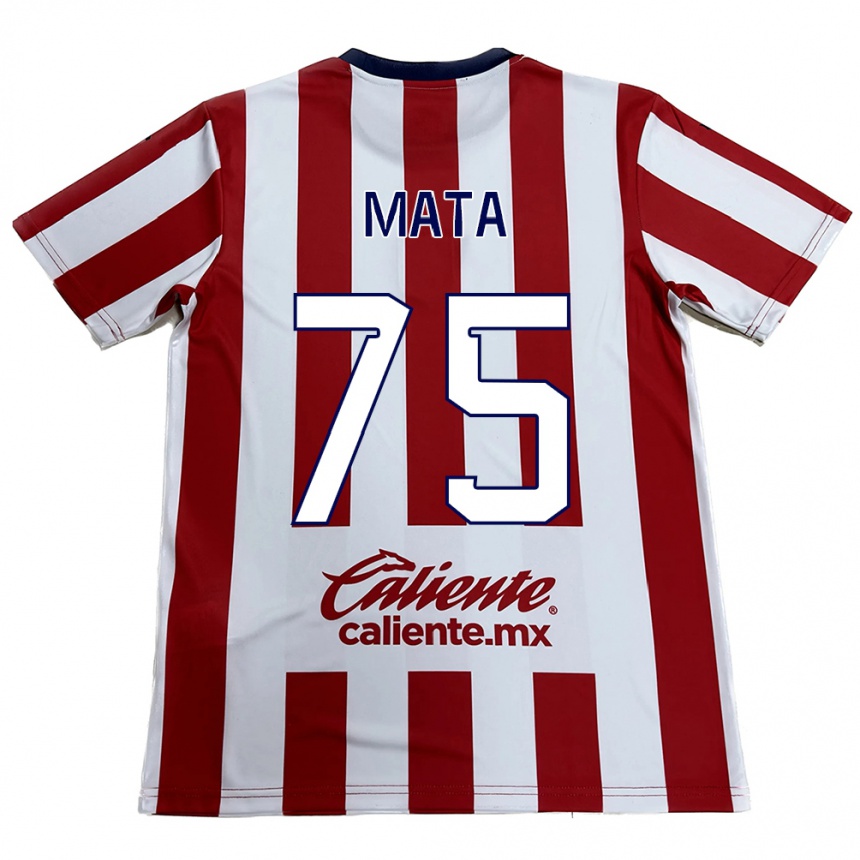 Kids Football Hugo Mata #75 Red White Home Jersey 2024/25 T-Shirt