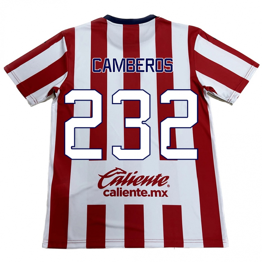 Kids Football Hugo Camberos #232 Red White Home Jersey 2024/25 T-Shirt