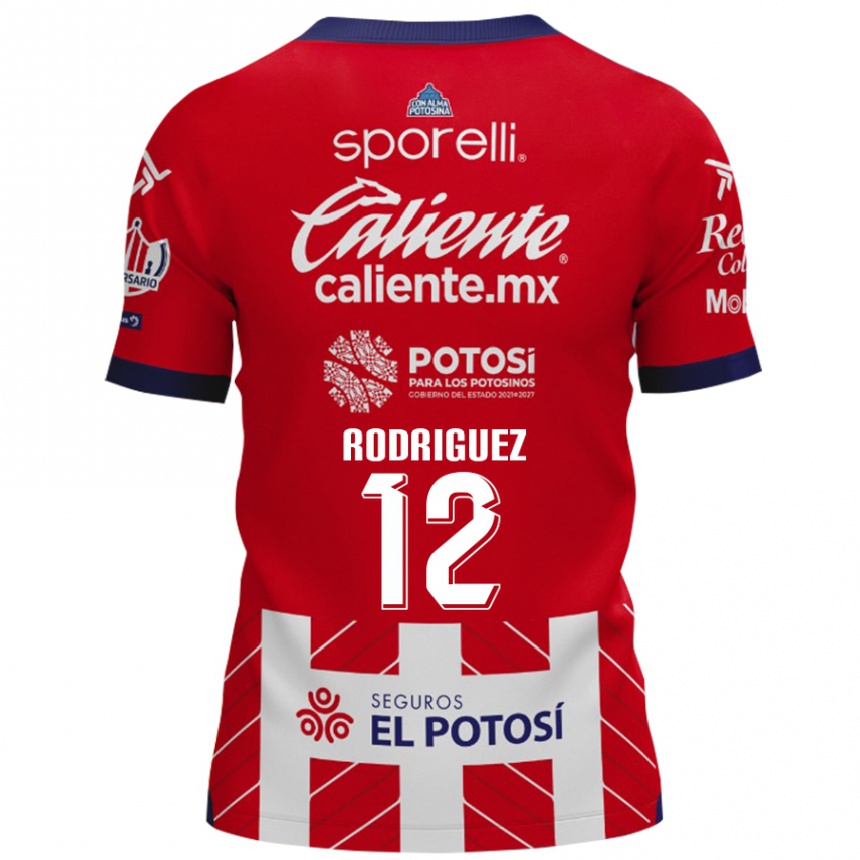 Kids Football David Rodríguez #12 Red White Home Jersey 2024/25 T-Shirt