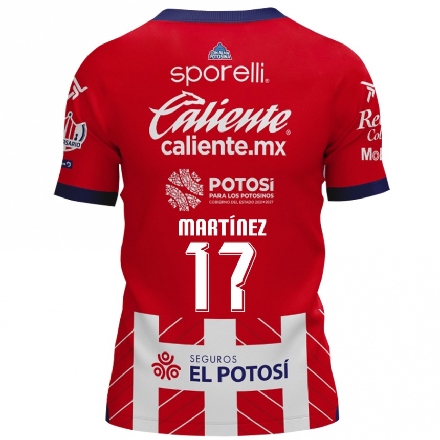 Kids Football Gabriel Martínez #17 Red White Home Jersey 2024/25 T-Shirt