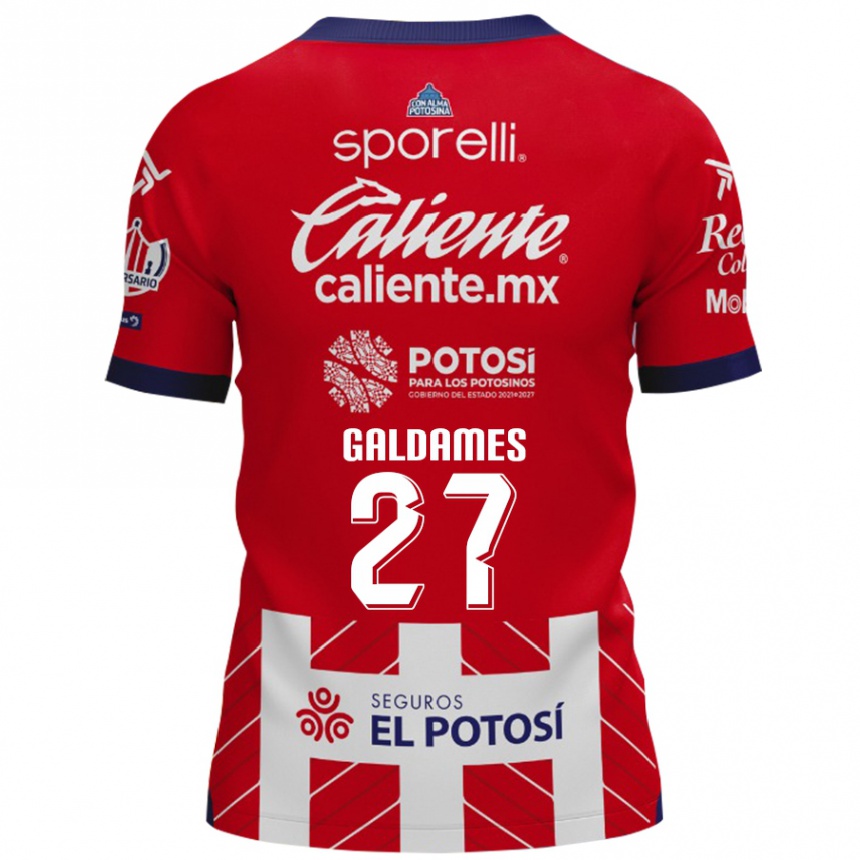 Kids Football Benjamín Galdames #27 Red White Home Jersey 2024/25 T-Shirt