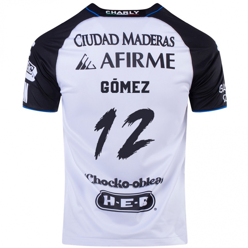 Kids Football Jaime Gómez #12 Black Blue Home Jersey 2024/25 T-Shirt