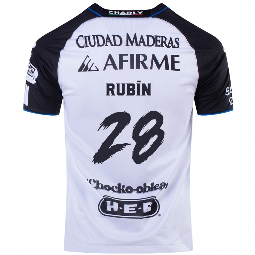 Kids Football Rubio Rubín #28 Black Blue Home Jersey 2024/25 T-Shirt