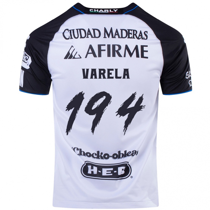 Kids Football José Varela #194 Black Blue Home Jersey 2024/25 T-Shirt