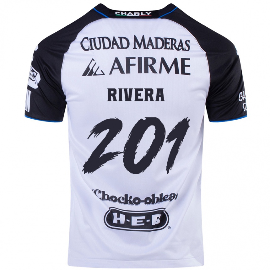 Kids Football Christian Rivera #201 Black Blue Home Jersey 2024/25 T-Shirt