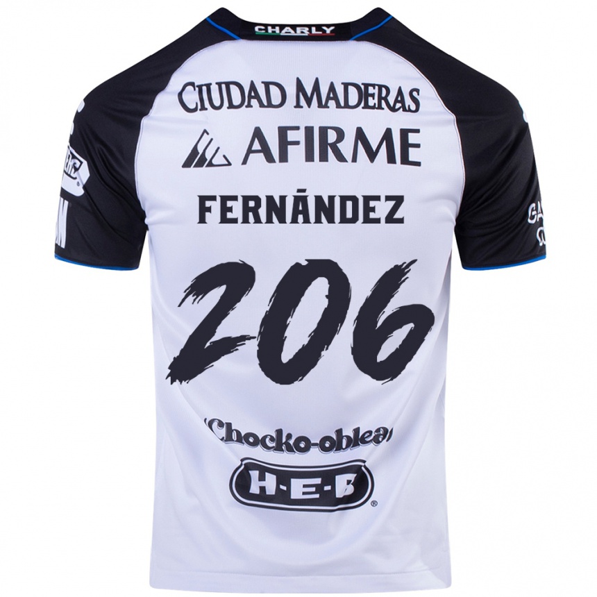 Kids Football Erik Fernández #206 Black Blue Home Jersey 2024/25 T-Shirt