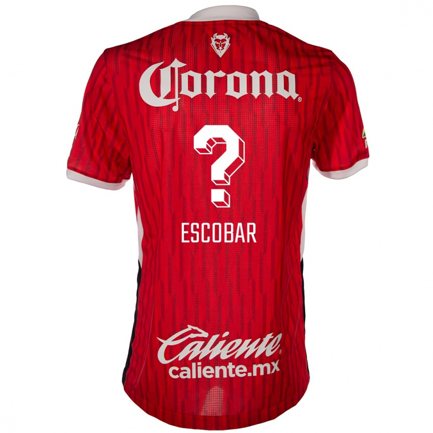 Kids Football Juan Escobar #0 Red White Home Jersey 2024/25 T-Shirt